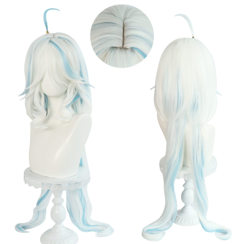 White Smoke Furina (Focalors) Cosplay Wig - Genshin Impact (Short White/Blue) (FEVERCOS)