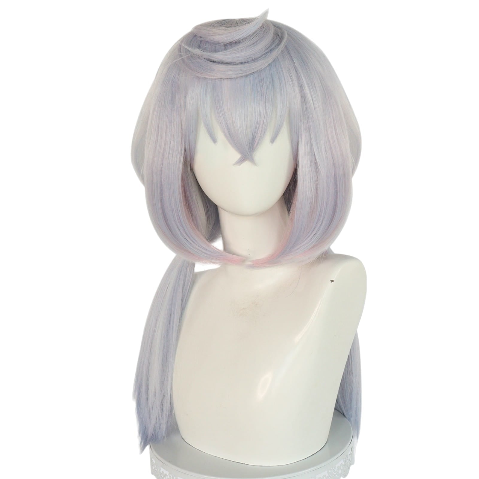 White Smoke Sigewinne Cosplay Wig - Genshin Impact (Pastel Twin Tails) (FEVERCOS)
