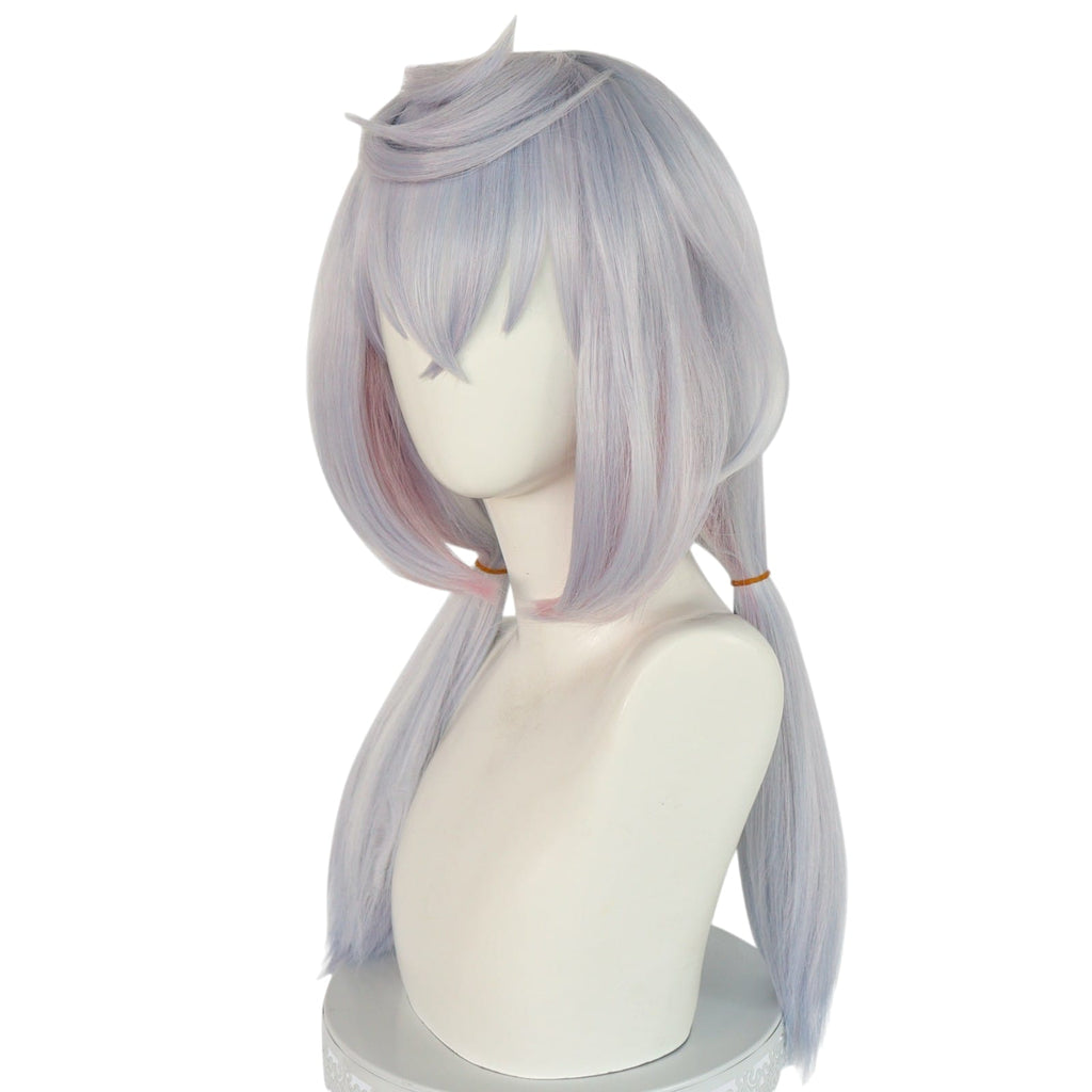 White Smoke Sigewinne Cosplay Wig - Genshin Impact (Pastel Twin Tails) (FEVERCOS)