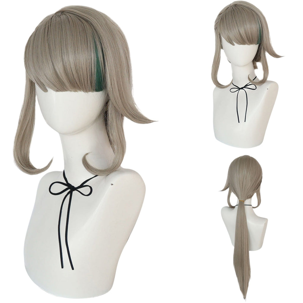 White Smoke Lynette Cosplay Wig - Genshin Impact (Ash Grey/Highlight) (FEVERCOS)