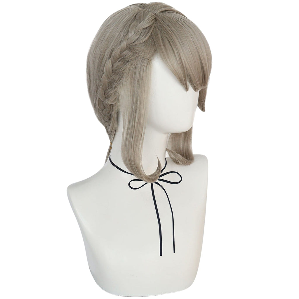 White Smoke Lynette Cosplay Wig - Genshin Impact (Ash Grey/Highlight) (FEVERCOS)