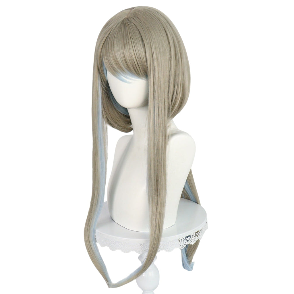 White Smoke Guizhong (God of Dust) Cosplay Wig - Genshin Impact (Ash Grey Wavy) (FEVERCOS)
