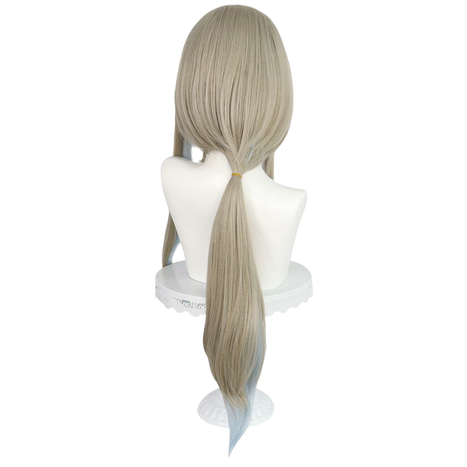 White Smoke Guizhong (God of Dust) Cosplay Wig - Genshin Impact (Ash Grey Wavy) (FEVERCOS)