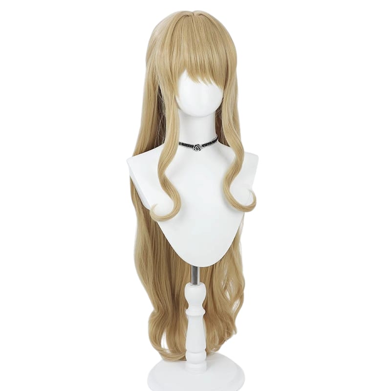 White Smoke Navia Cosplay Wig - Genshin Impact (Crimped Blonde Long) (FEVERCOS)