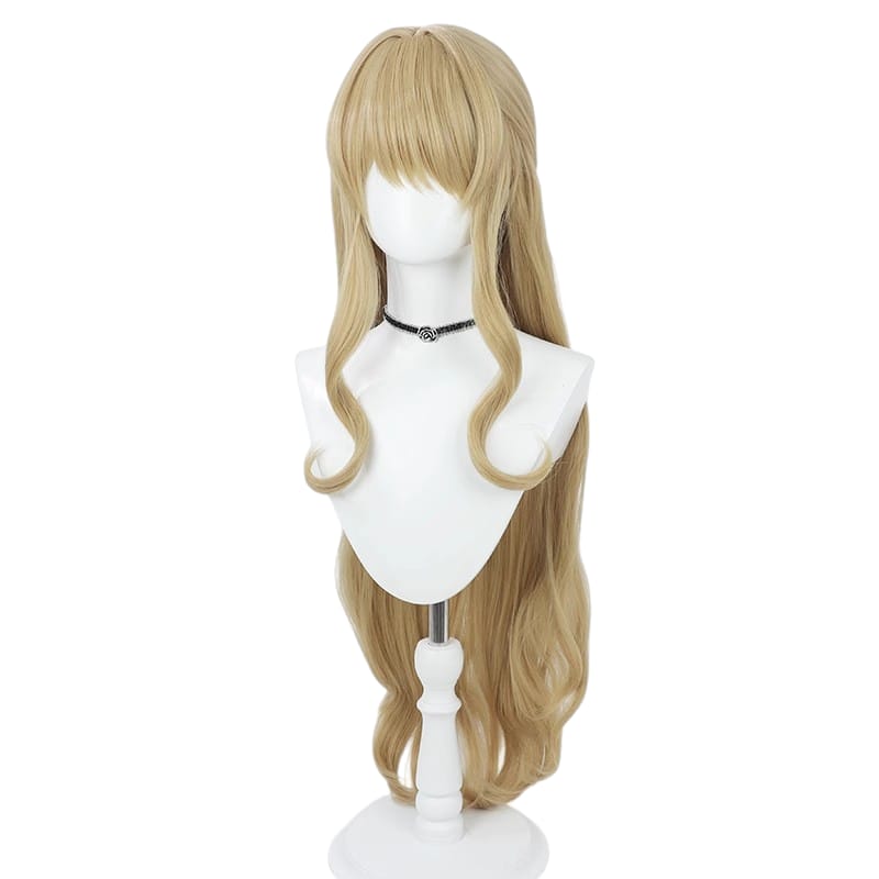 White Smoke Navia Cosplay Wig - Genshin Impact (Crimped Blonde Long) (FEVERCOS)