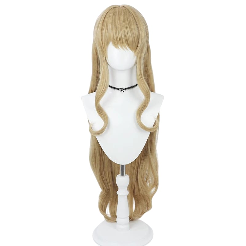 White Smoke Navia Cosplay Wig - Genshin Impact (Crimped Blonde Long) (FEVERCOS)
