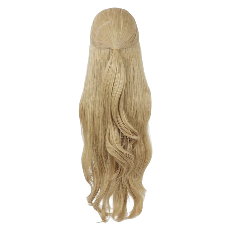White Smoke Navia Cosplay Wig - Genshin Impact (Crimped Blonde Long) (FEVERCOS)