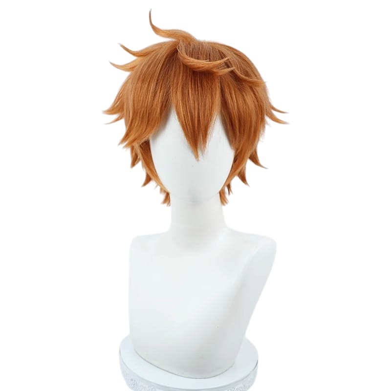 White Smoke Tartaglia (Childe) Cosplay Wig - Genshin Impact (Orange Fluffy) (FEVERCOS)