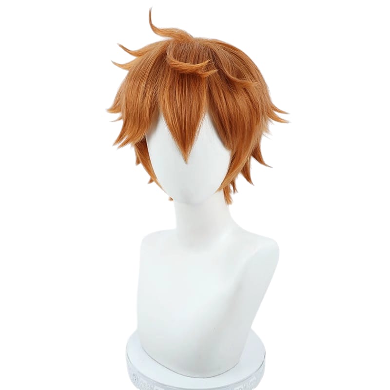 White Smoke Tartaglia (Childe) Cosplay Wig - Genshin Impact (Orange Fluffy) (FEVERCOS)