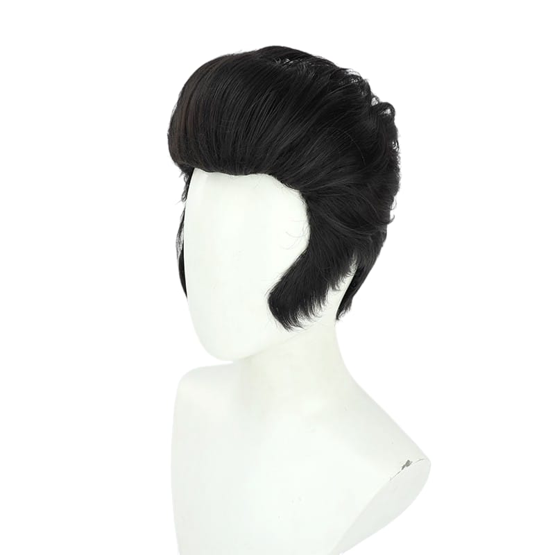 White Smoke Liben Cosplay Wig - Genshin Impact (Black Pompadour) (FEVERCOS)