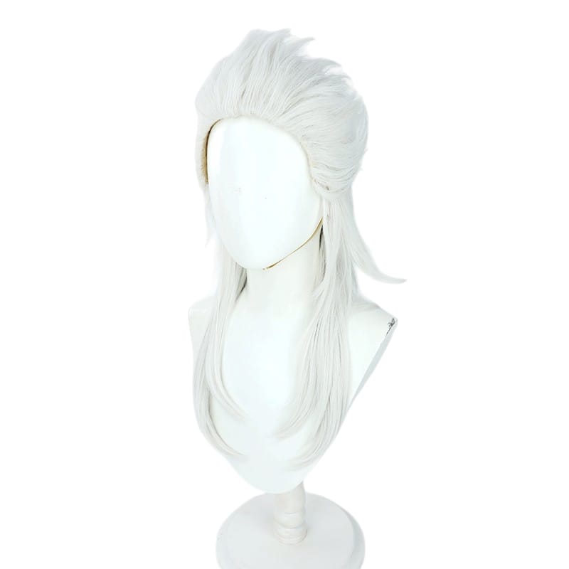 White Smoke Pierro (The Jester) Cosplay Wig - Genshin Impact (White Slicked) (FEVERCOS)