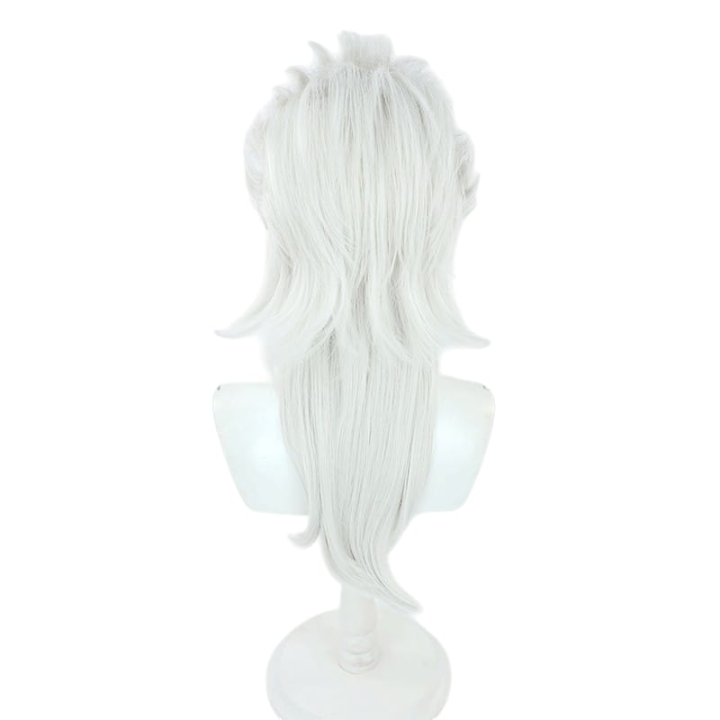 White Smoke Pierro (The Jester) Cosplay Wig - Genshin Impact (White Slicked) (FEVERCOS)