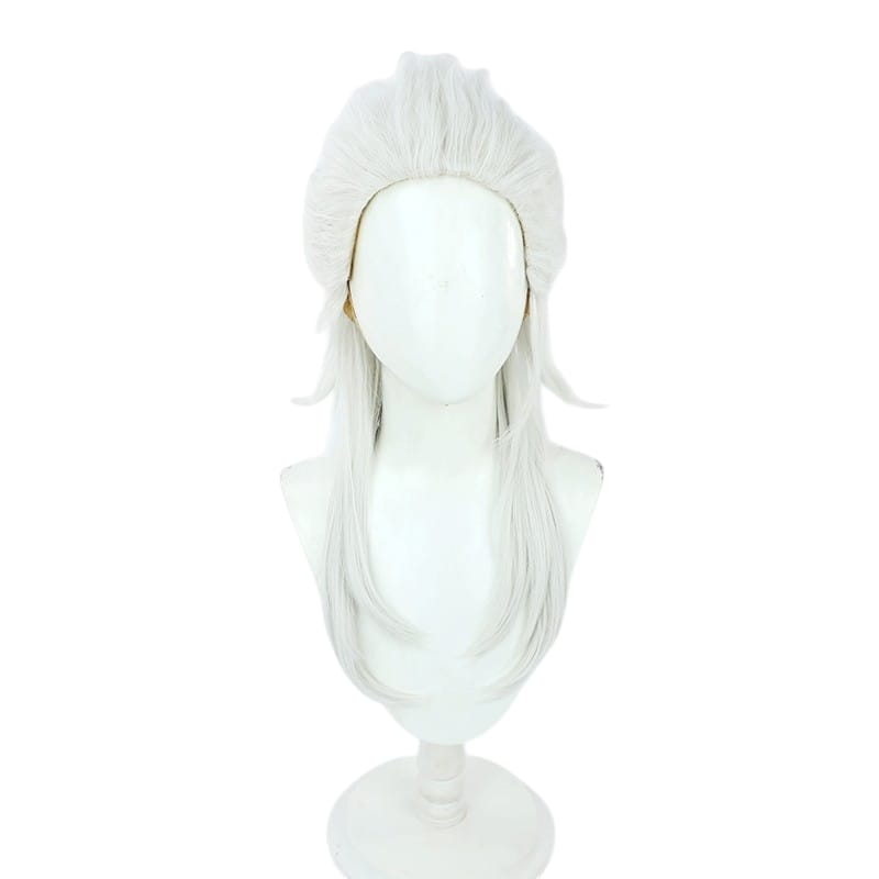 White Smoke Pierro (The Jester) Cosplay Wig - Genshin Impact (White Slicked) (FEVERCOS)