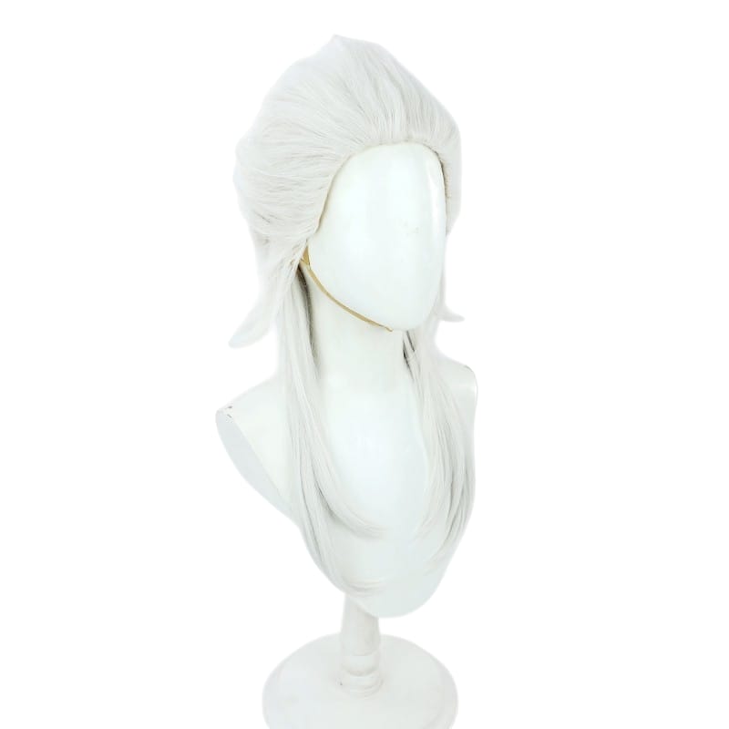 White Smoke Pierro (The Jester) Cosplay Wig - Genshin Impact (White Slicked) (FEVERCOS)