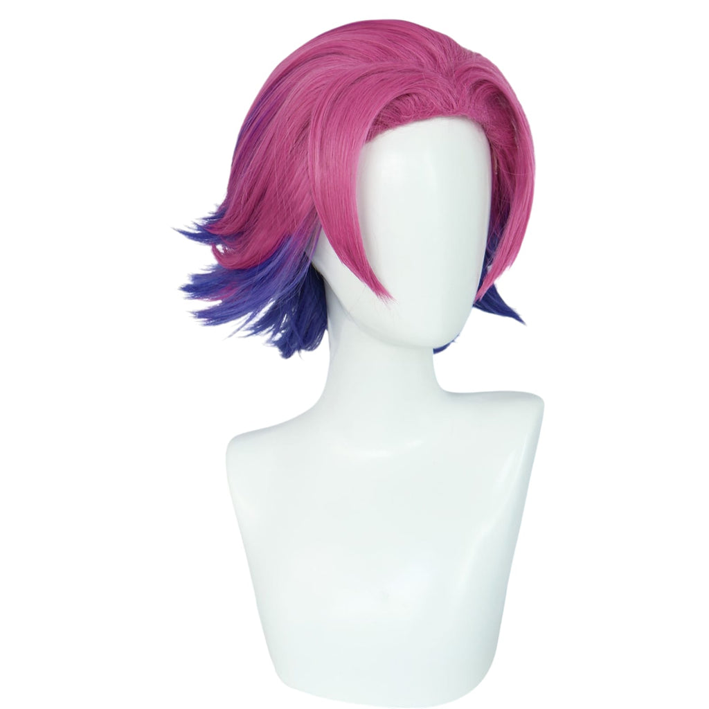 White Smoke Kayn (Heartsteel) Cosplay Wig - League of Legends (Split Green/Purple) (FEVERCOS) LOL