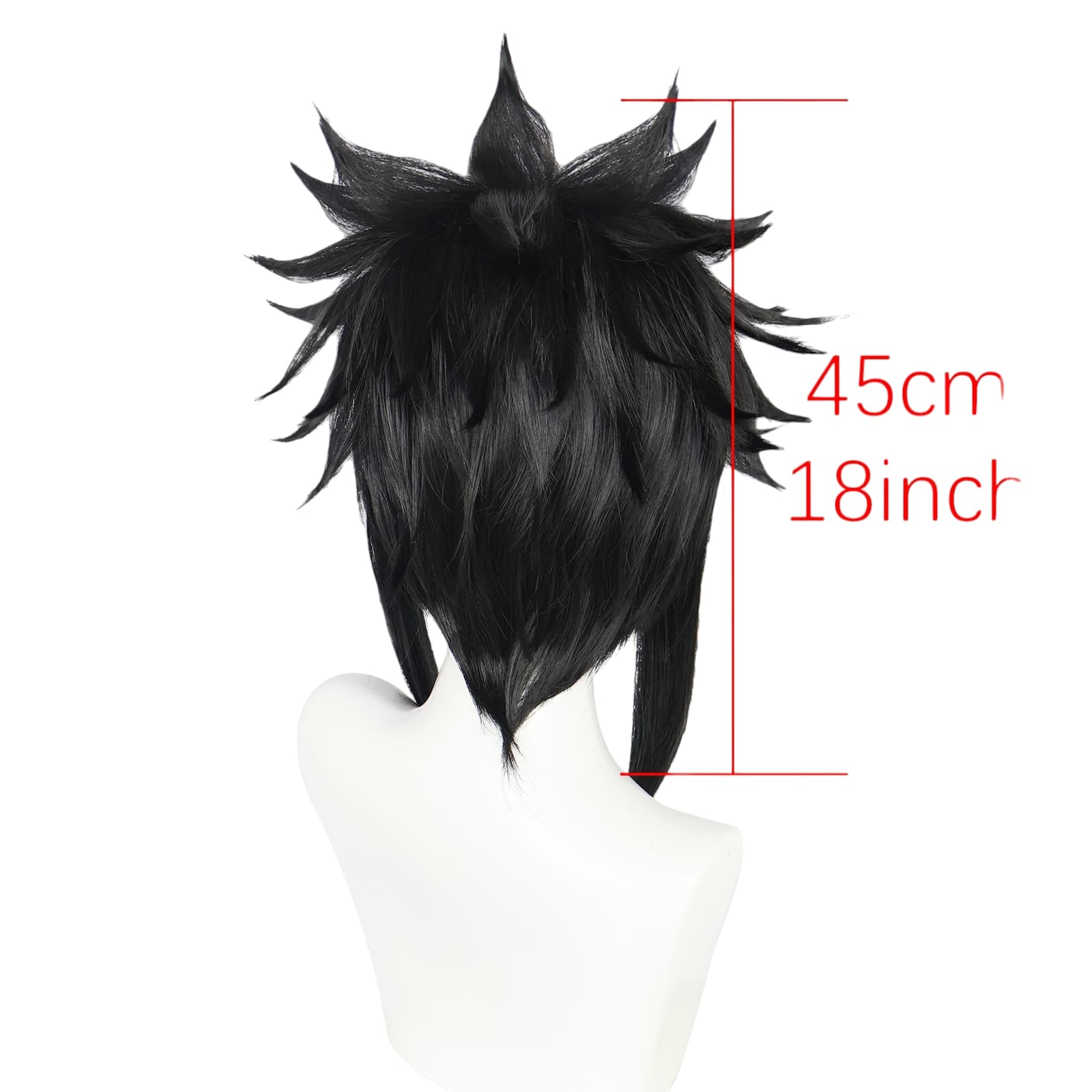 White Smoke Menma Namikaze (Black Minato) Cosplay Wig - Naruto Road to Ninja (Black Spiky) (FEVERCOS)