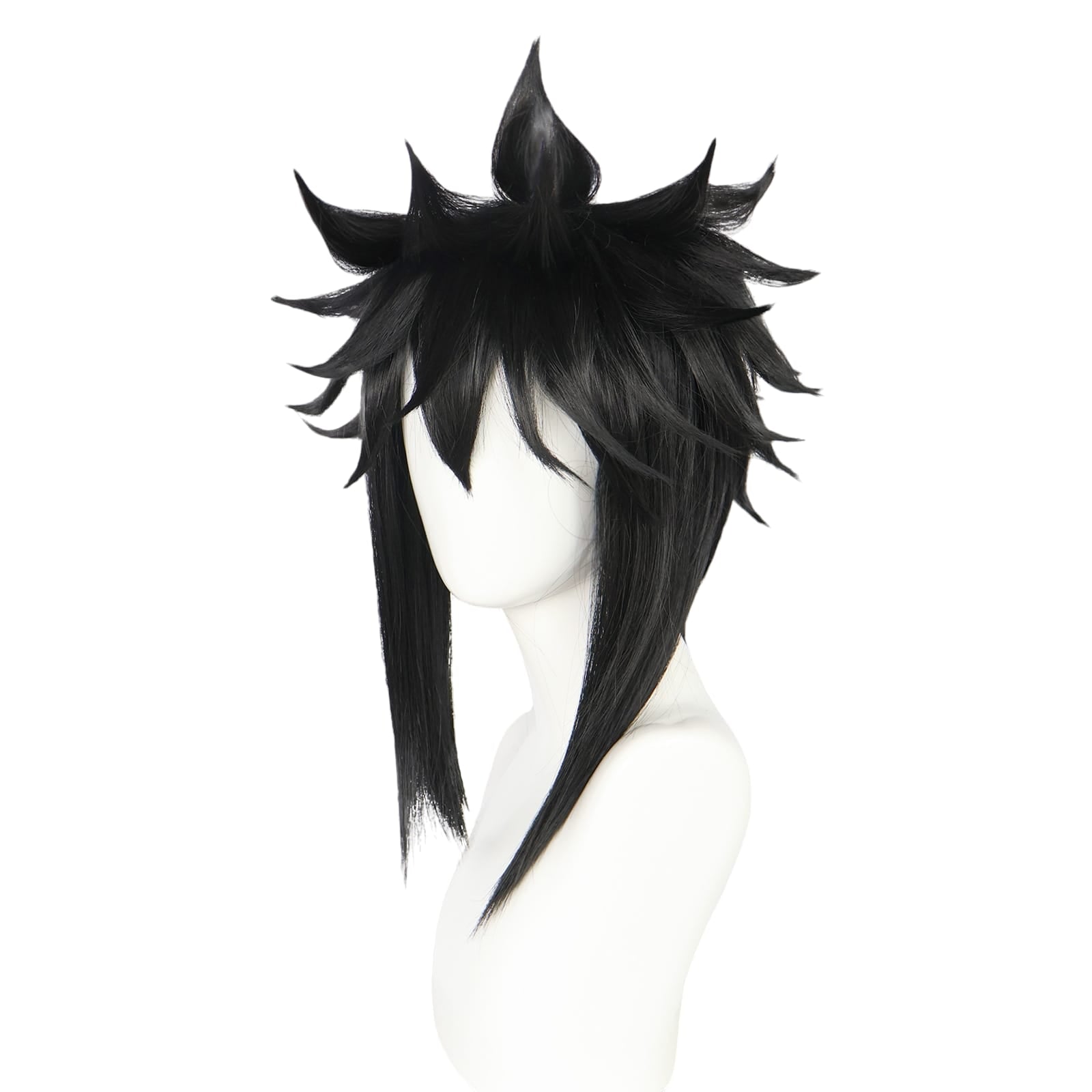 White Smoke Menma Namikaze (Black Minato) Cosplay Wig - Naruto Road to Ninja (Black Spiky) (FEVERCOS)
