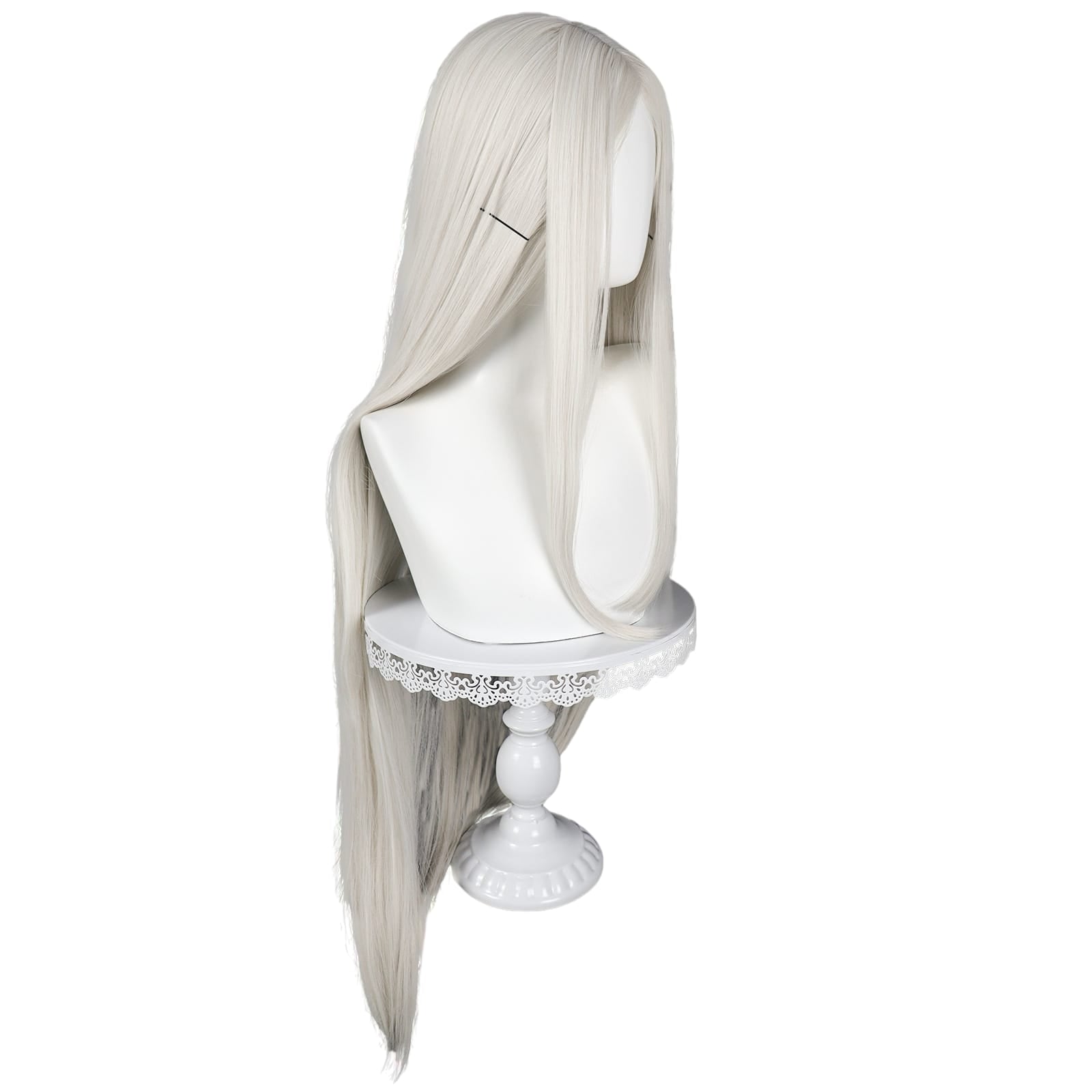White Smoke Sachiko Juraku Cosplay Wig - Kakegurui Twin (Silver Hime Cut) (FEVERCOS)