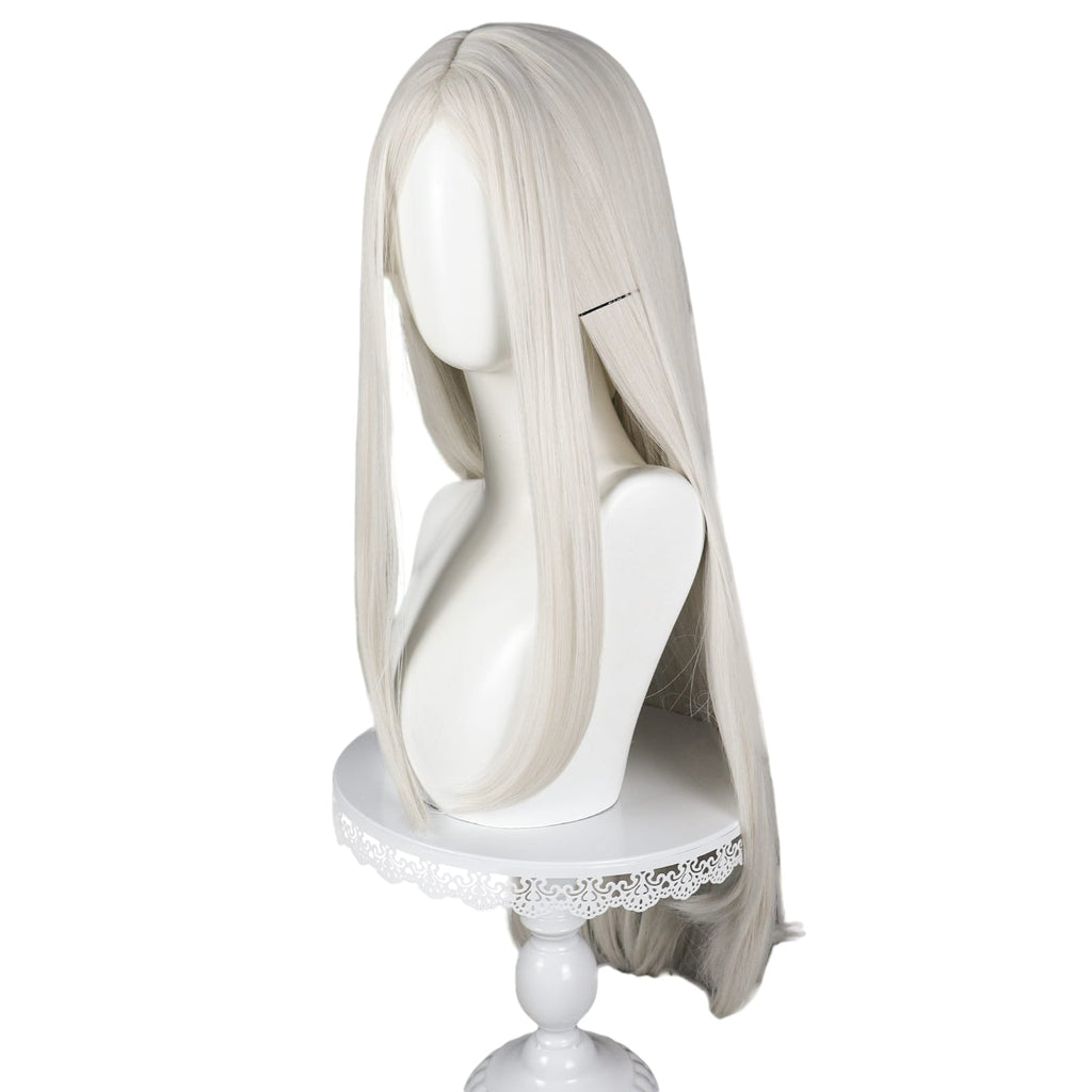 White Smoke Sachiko Juraku Cosplay Wig - Kakegurui Twin (Silver Hime Cut) (FEVERCOS)
