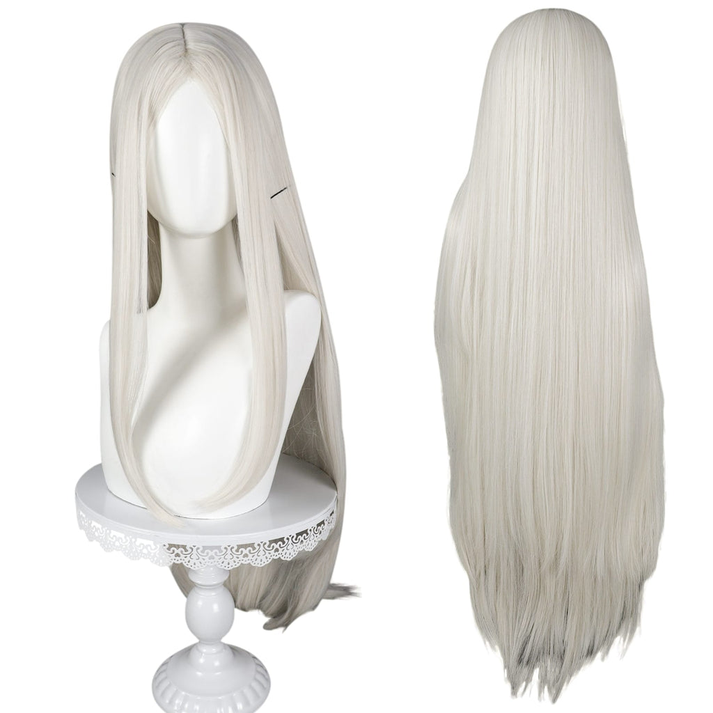 White Smoke Sachiko Juraku Cosplay Wig - Kakegurui Twin (Silver Hime Cut) (FEVERCOS)