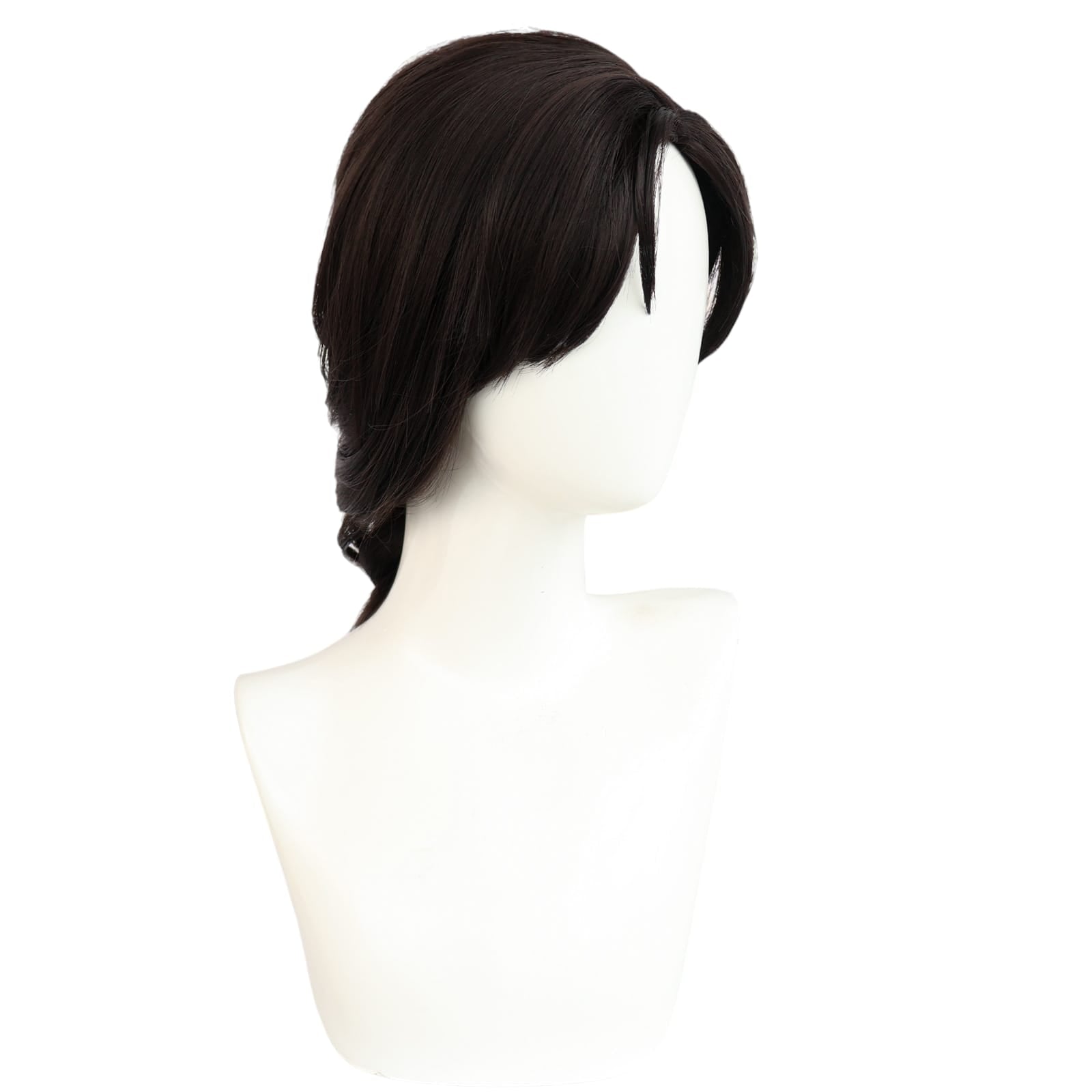 White Smoke Lara Croft / Matari / Canaan Cosplay Wig - Naraka & Tomb Raider (Black Braid) (FEVERCOS)