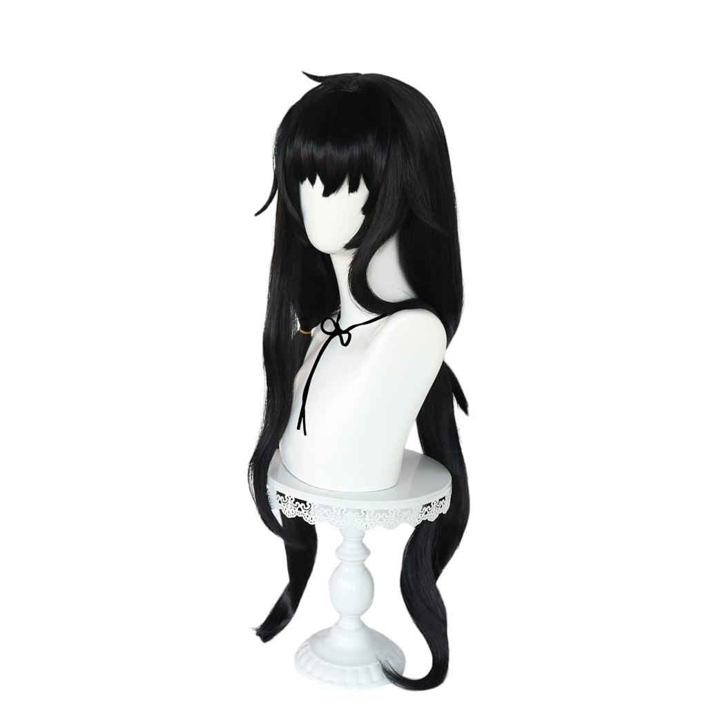 White Smoke Ui Kozeki Cosplay Wig - Blue Archive (Black/Blue Long) (FEVERCOS)