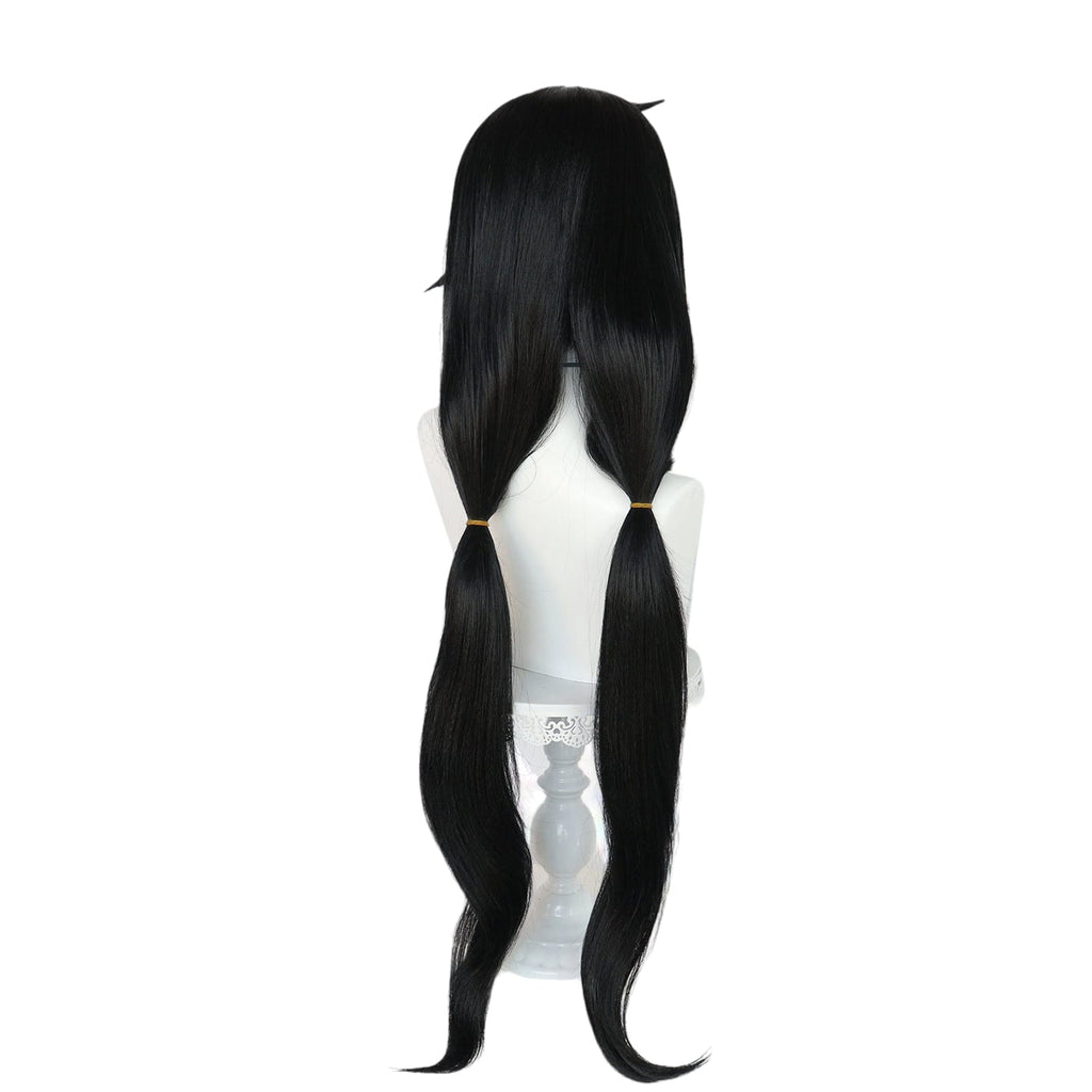 White Smoke Ui Kozeki Cosplay Wig - Blue Archive (Black/Blue Long) (FEVERCOS)