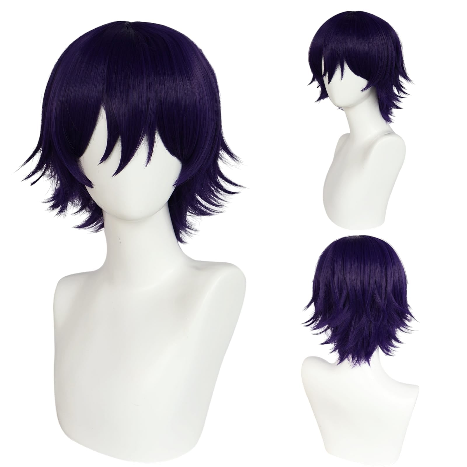 White Smoke Toji Fushiguro (Sorcerer Killer) Cosplay Wig - JJK (Black Medium) (FEVERCOS) Jujutsu Kaisen