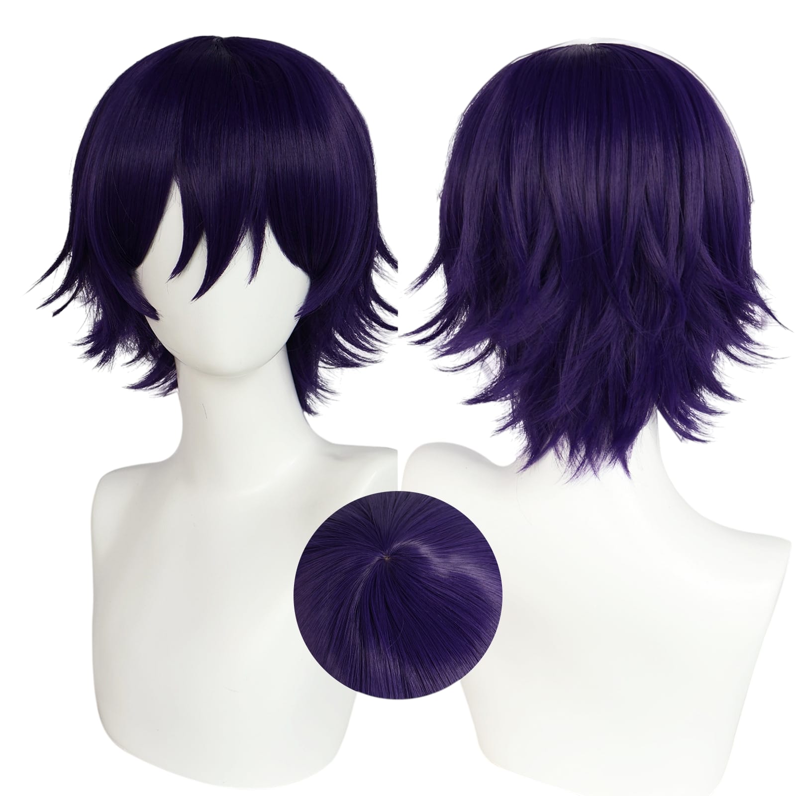 White Smoke Toji Fushiguro (Sorcerer Killer) Cosplay Wig - JJK (Black Medium) (FEVERCOS) Jujutsu Kaisen