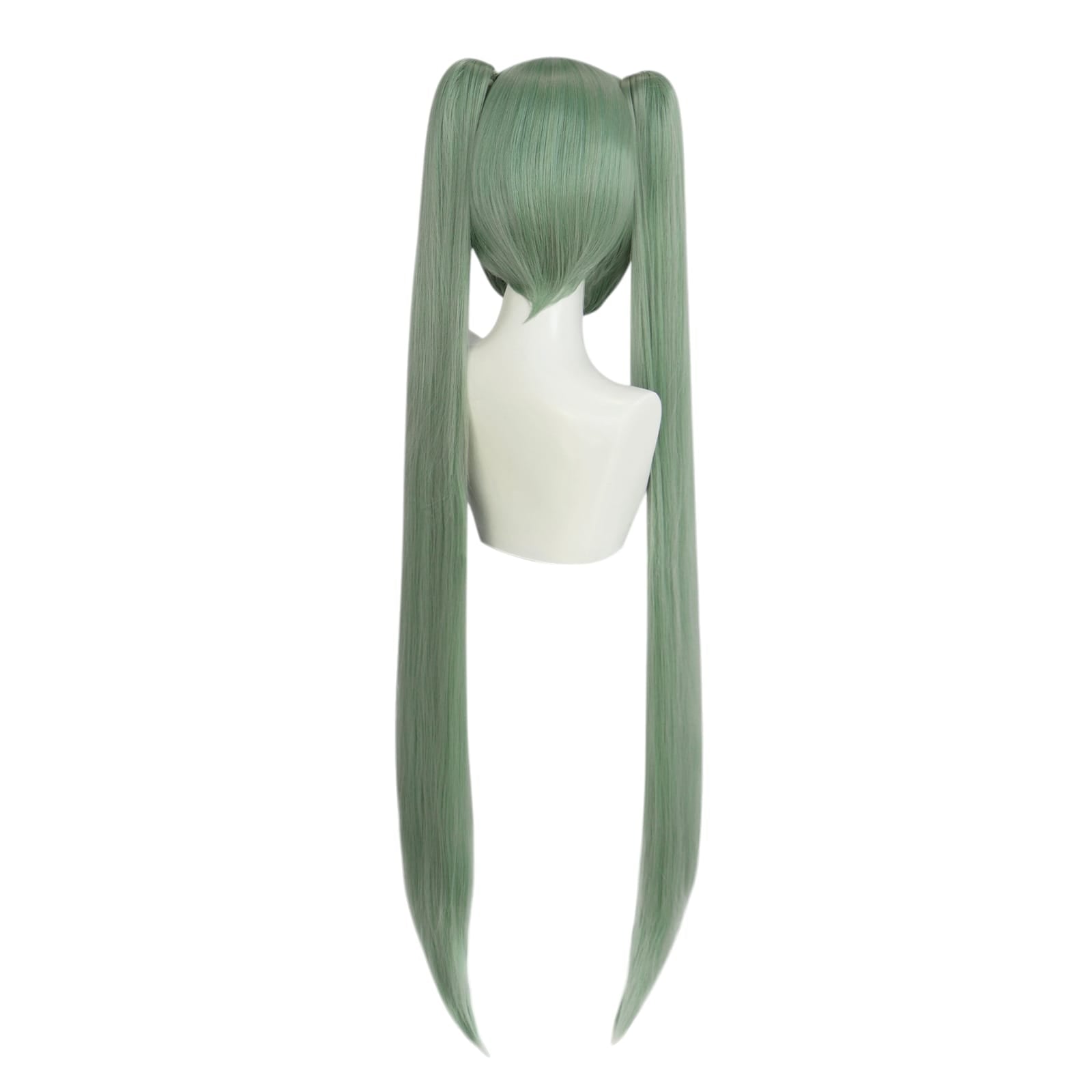 White Smoke Hatsune Miku (Universal 110cm) Cosplay Wig - Vocaloid (Teal Twin Tails) (FEVERCOS)