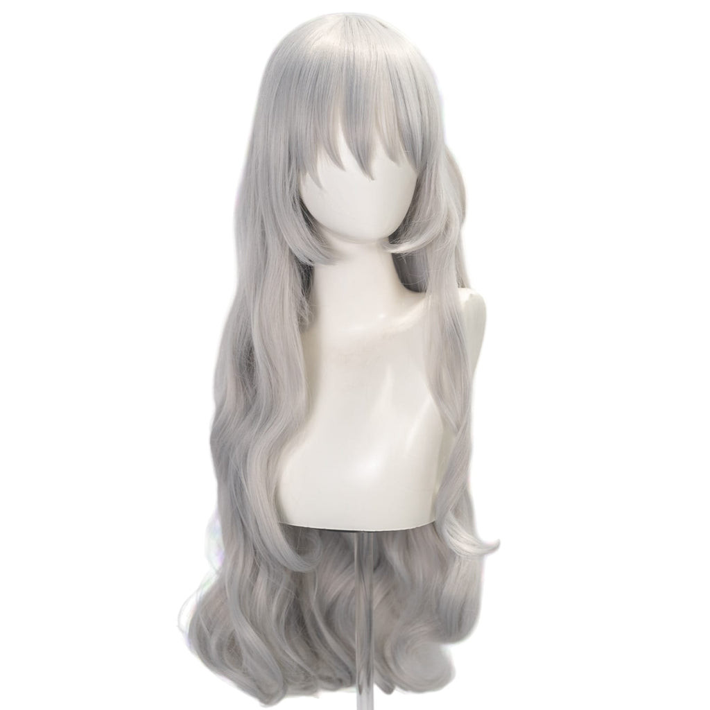 White Smoke Argalia (Blue Reverb) Cosplay Wig - Library of Ruina (Silver Blue Long) (FEVERCOS)