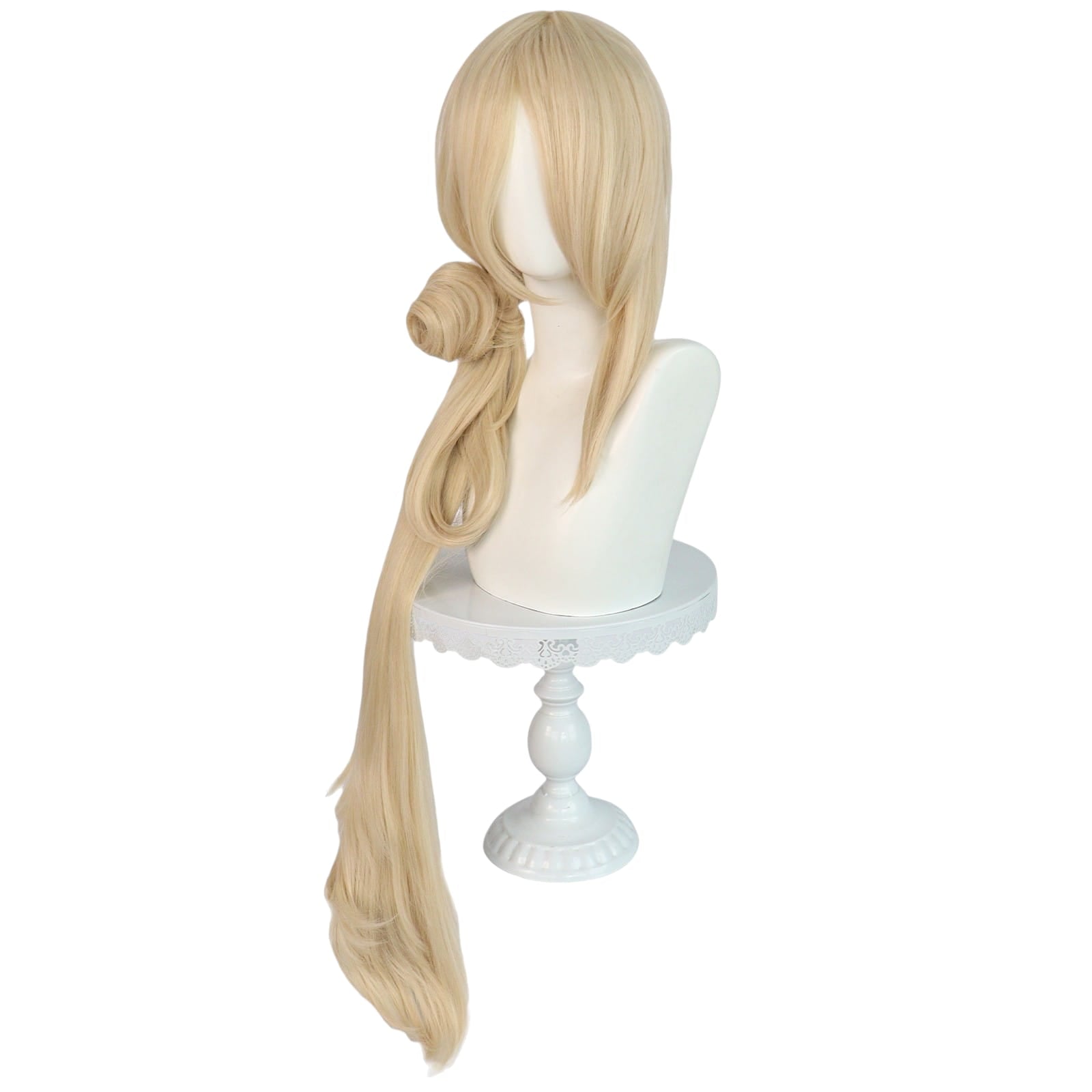 White Smoke Imanotsurugi Cosplay Wig - Touken Ranbu (Silver High Ponytail) (FEVERCOS)