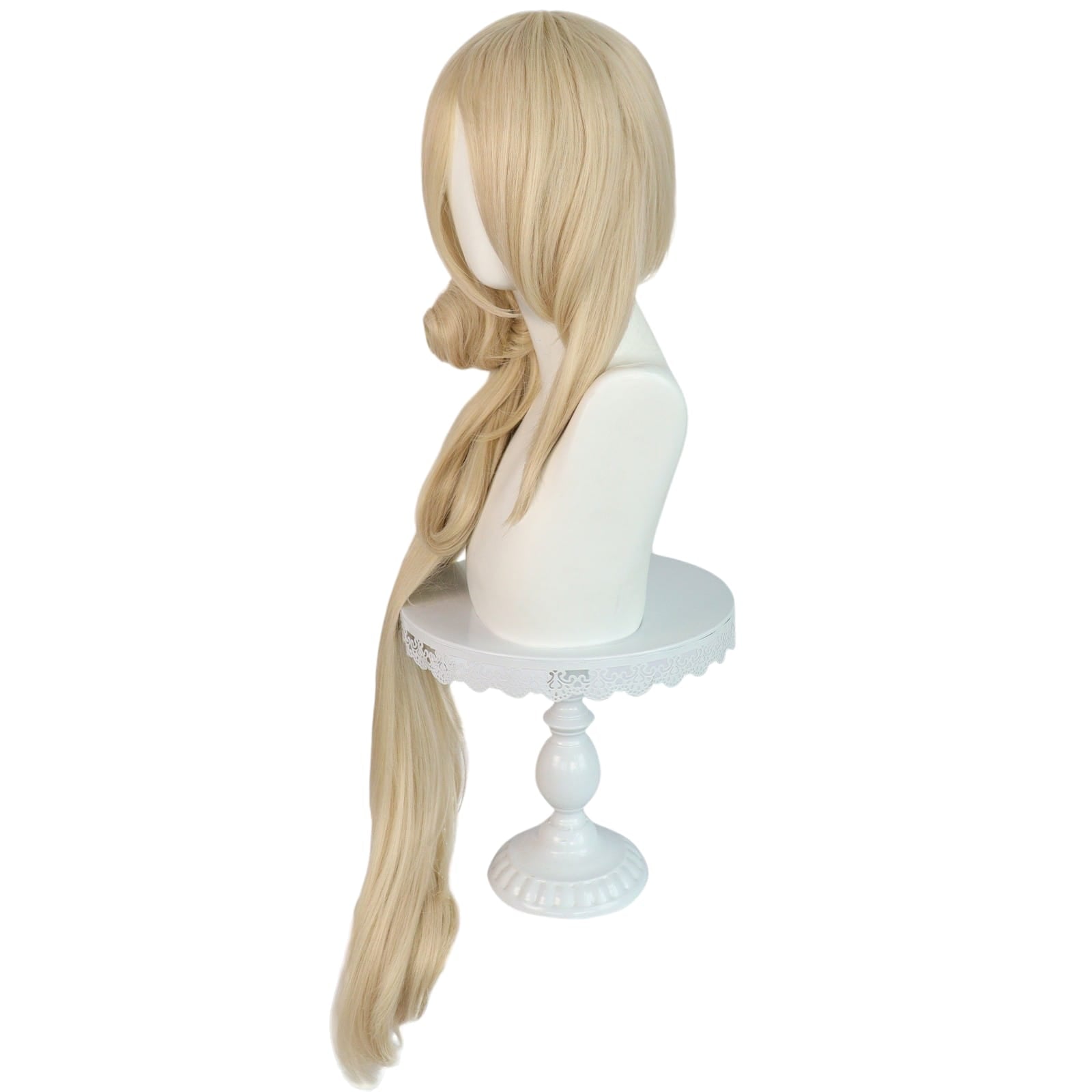 White Smoke Imanotsurugi Cosplay Wig - Touken Ranbu (Silver High Ponytail) (FEVERCOS)