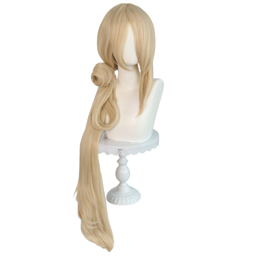 White Smoke Imanotsurugi Cosplay Wig - Touken Ranbu (Silver High Ponytail) (FEVERCOS)