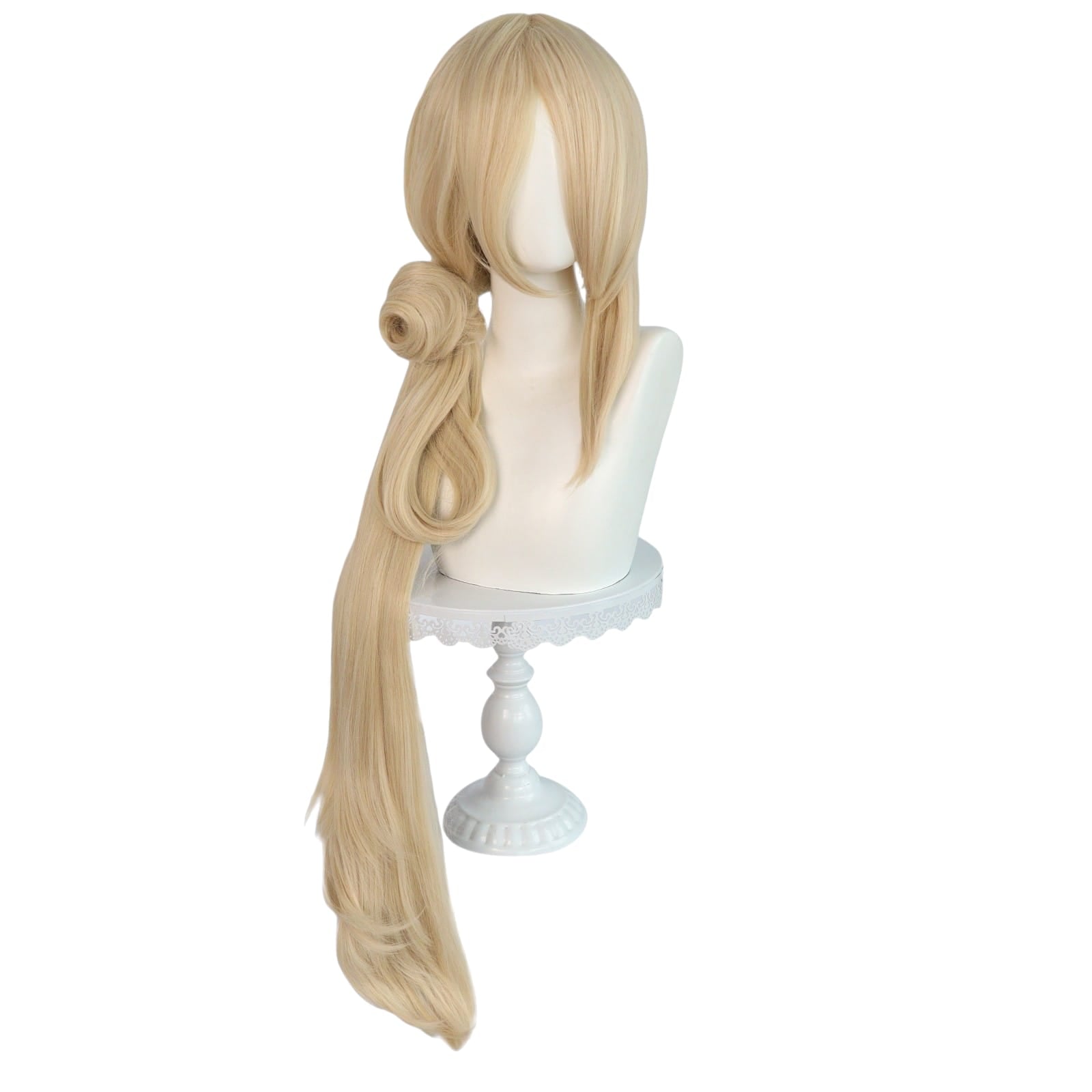 White Smoke Imanotsurugi Cosplay Wig - Touken Ranbu (Silver High Ponytail) (FEVERCOS)