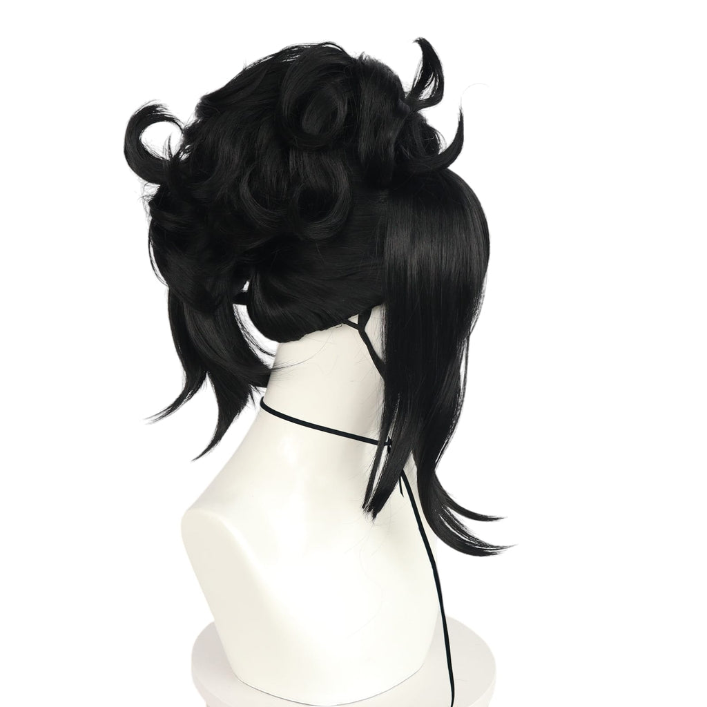 White Smoke Edward Scissorhands (Bishoujo) Cosplay Wig - Kotobukiya Horror (Black Messy) (FEVERCOS)