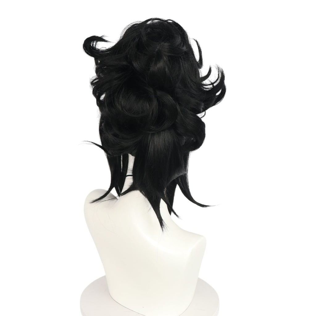 White Smoke Edward Scissorhands (Bishoujo) Cosplay Wig - Kotobukiya Horror (Black Messy) (FEVERCOS)