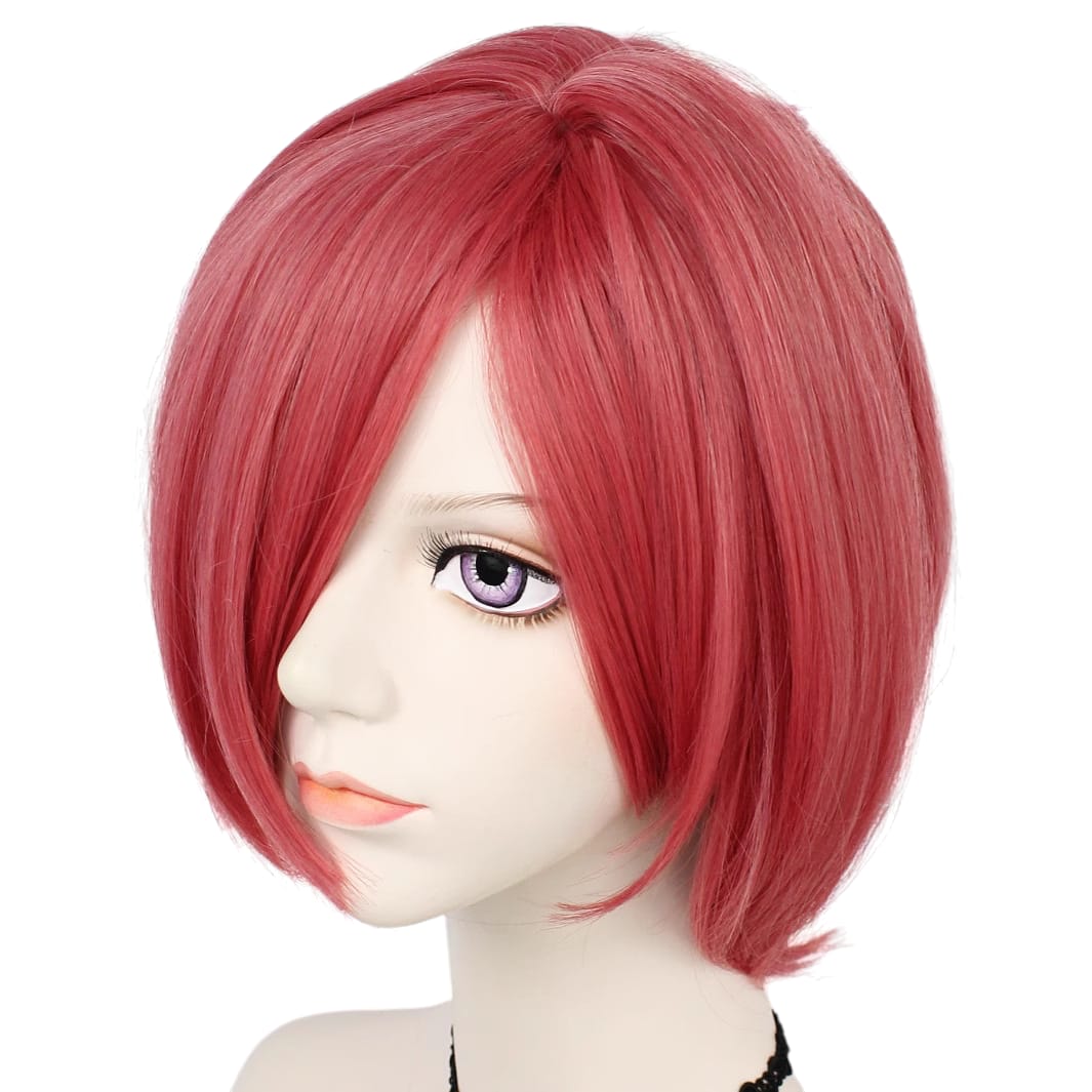 White Smoke Mitsuba Sousuke Cosplay Wig - Toilet-Bound Hanako-kun (Pink Scarf Style) (FEVERCOS)