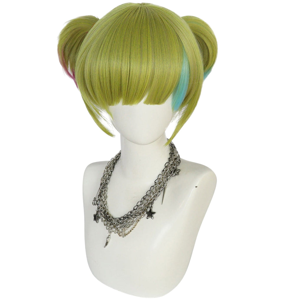 White Smoke Harley Quinn (Isekai) Cosplay Wig - Suicide Squad Isekai (Green) (FEVERCOS)