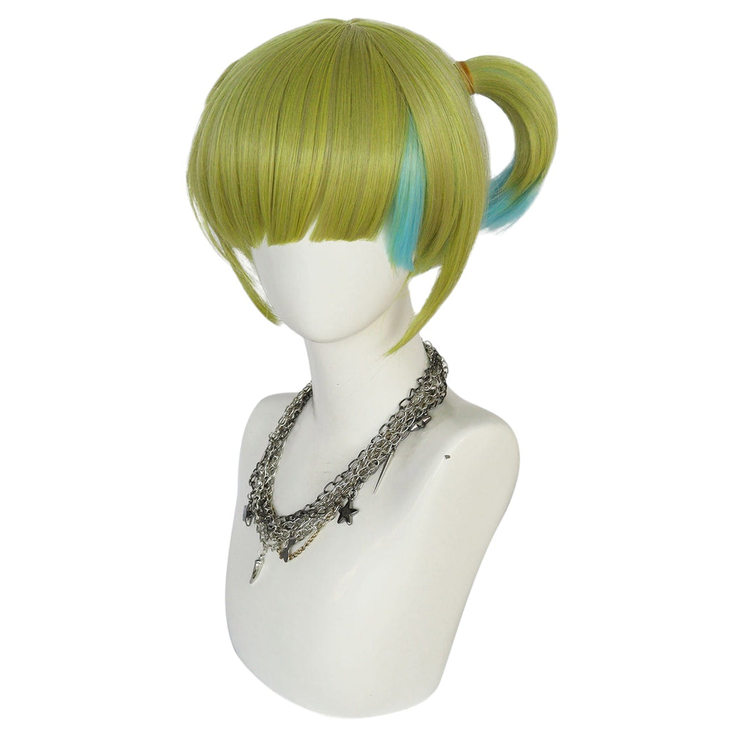 White Smoke Harley Quinn (Isekai) Cosplay Wig - Suicide Squad Isekai (Green) (FEVERCOS)
