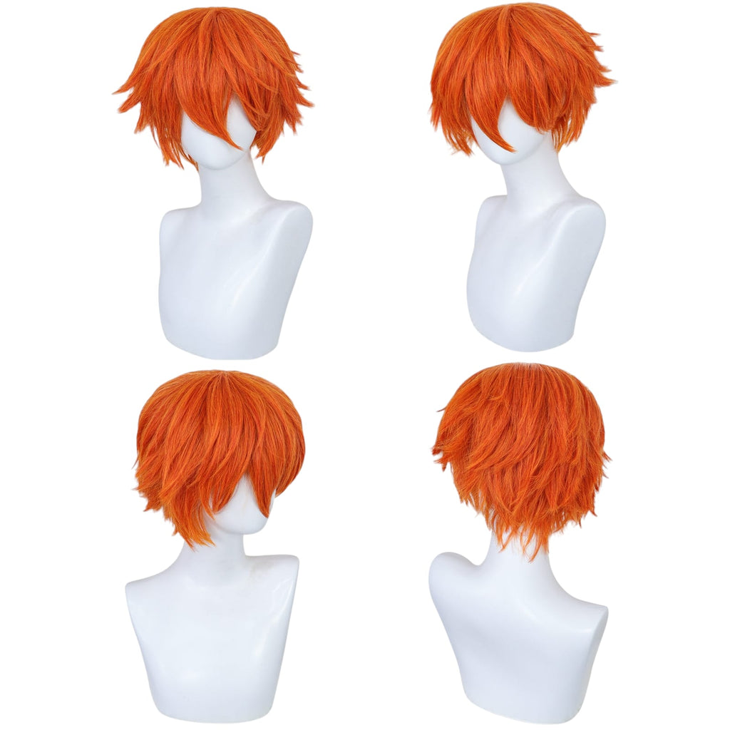 White Smoke Nick Wilde (Human/Gijinka) Cosplay Wig - Zootopia 2 (Orange Short) (FEVERCOS)