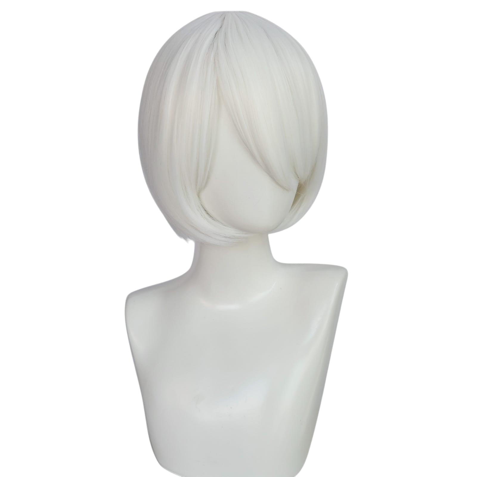 Gray 2B (YoRHa No.2 Type B) Cosplay Wig - NieR: Automata (White Bob) (FEVERCOS)