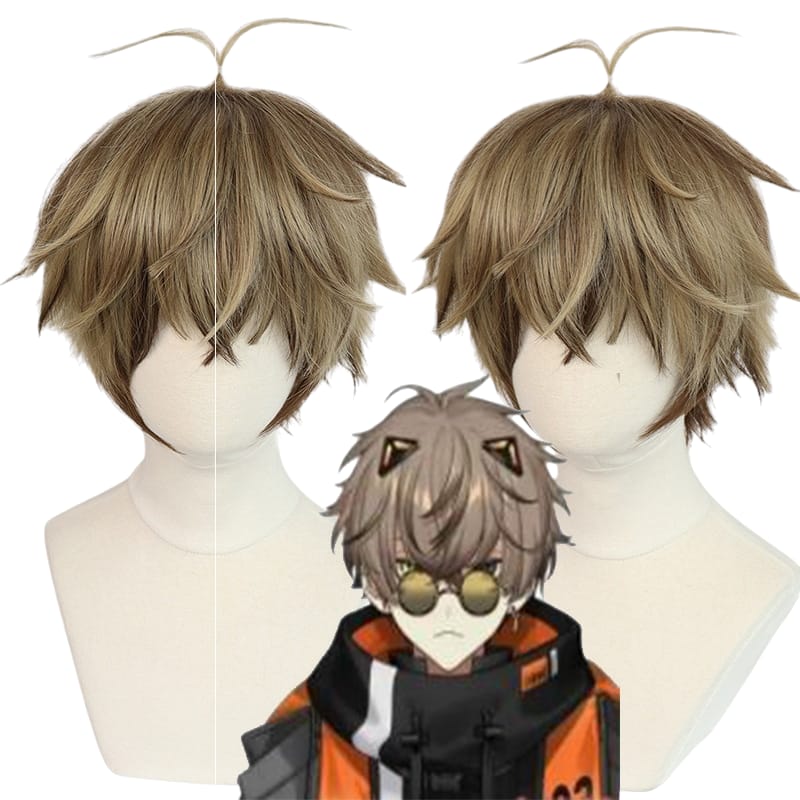 White Smoke Alban Knox Cosplay Wig - Nijisanji EN (Orange/Black Highlights) (FEVERCOS)