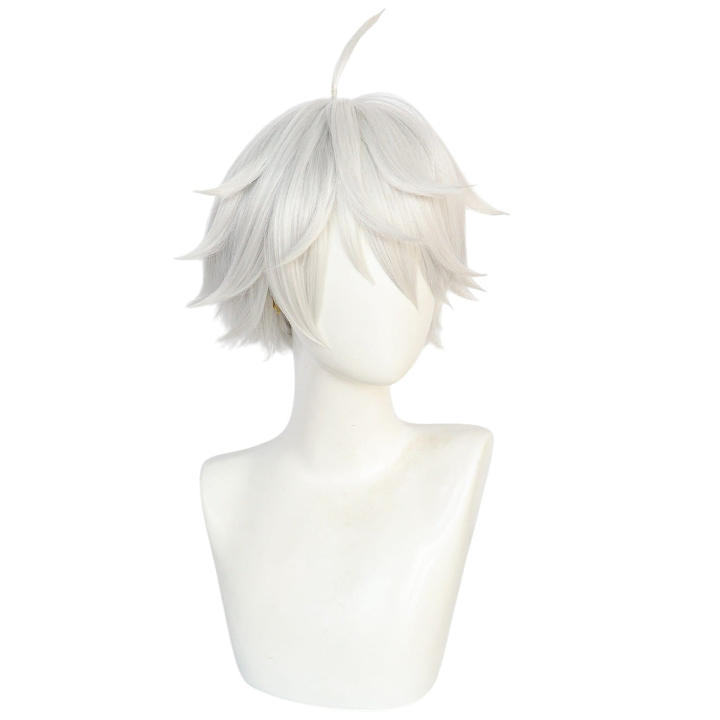 White Smoke Nagi Seishiro Cosplay Wig - Blue Lock (White Messy) (FEVERCOS)