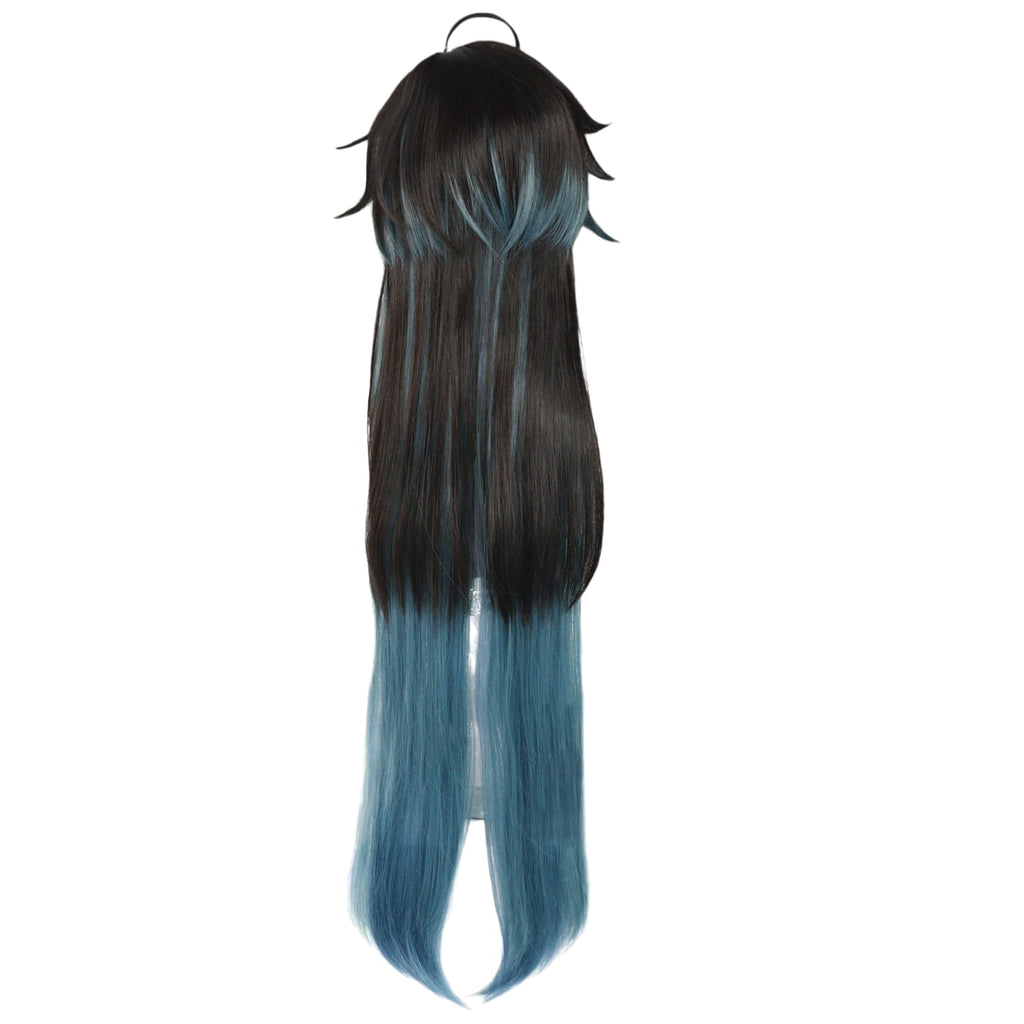 White Smoke Dan Heng (Imbibitor Lunae) Cosplay Wig - Honkai: Star Rail (Black/Teal Long) (FEVERCOS)