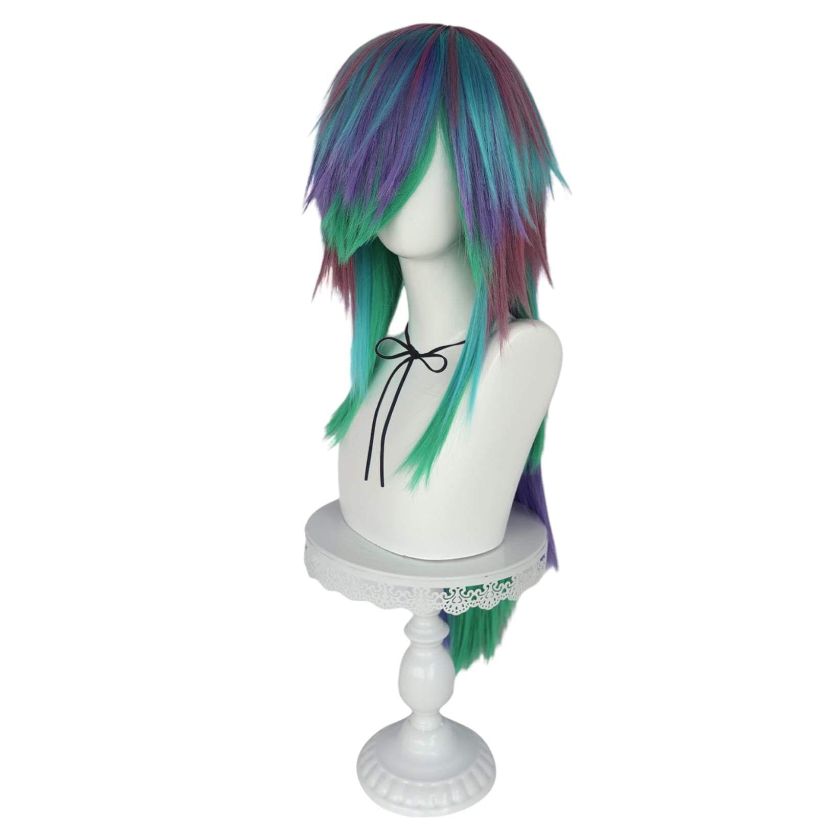 White Smoke Princess Celestia Cosplay Wig - My Little Pony (Pastel Multi-Color) (FEVERCOS)