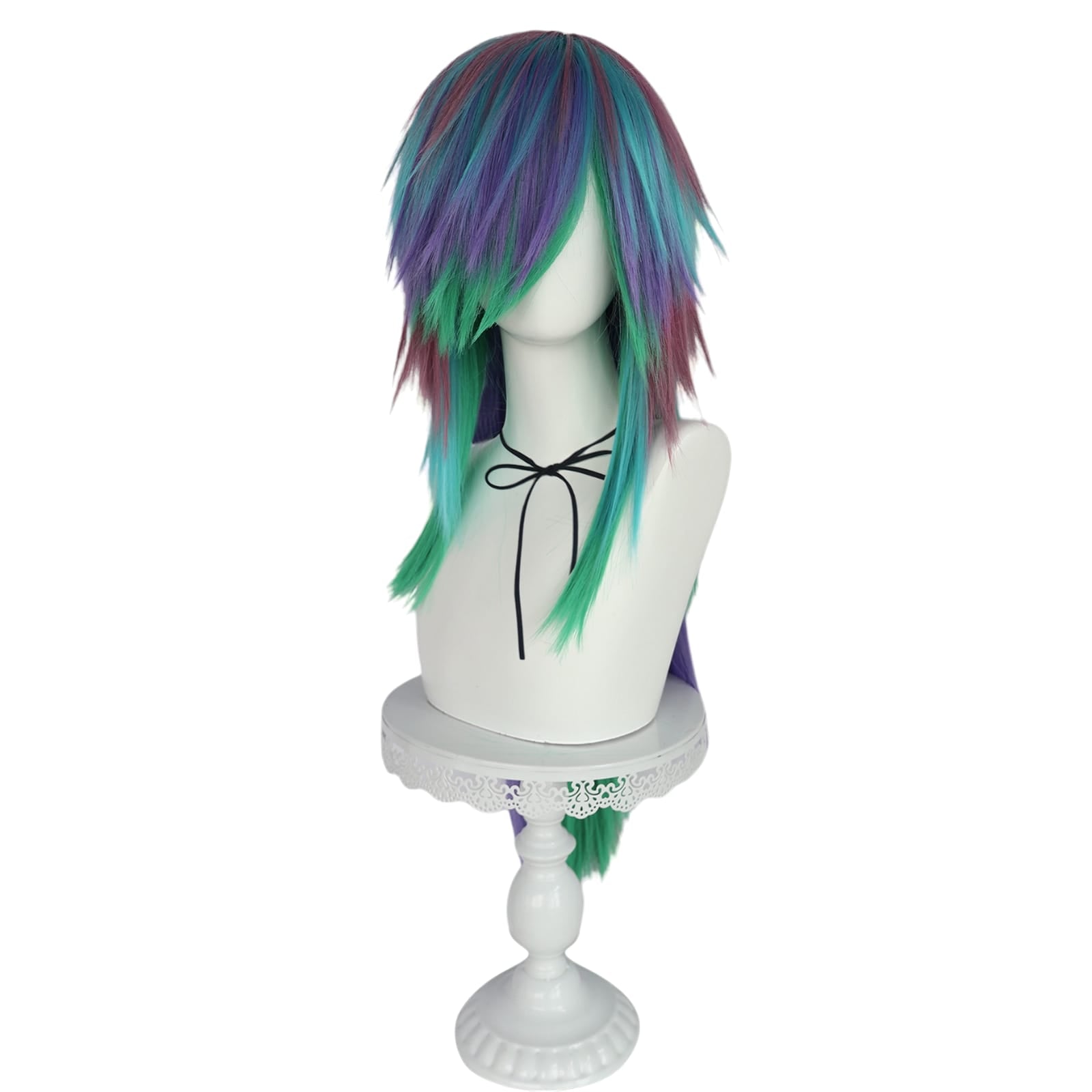White Smoke Princess Celestia Cosplay Wig - My Little Pony (Pastel Multi-Color) (FEVERCOS)