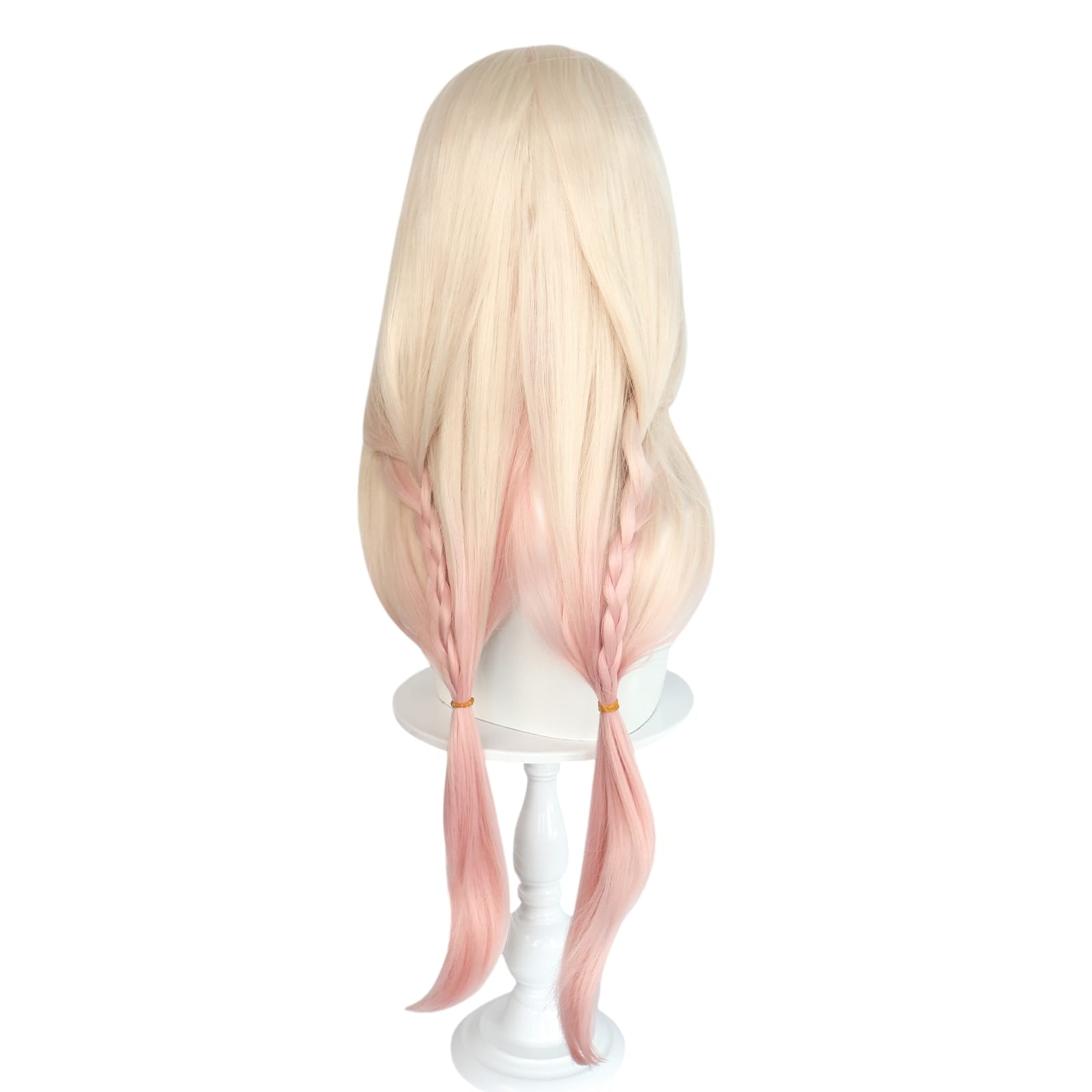 White Smoke Kurumi (Tsuchimikado) Cosplay Wig - Naraka: Bladepoint (Orange/Brown Braid) (FEVERCOS)