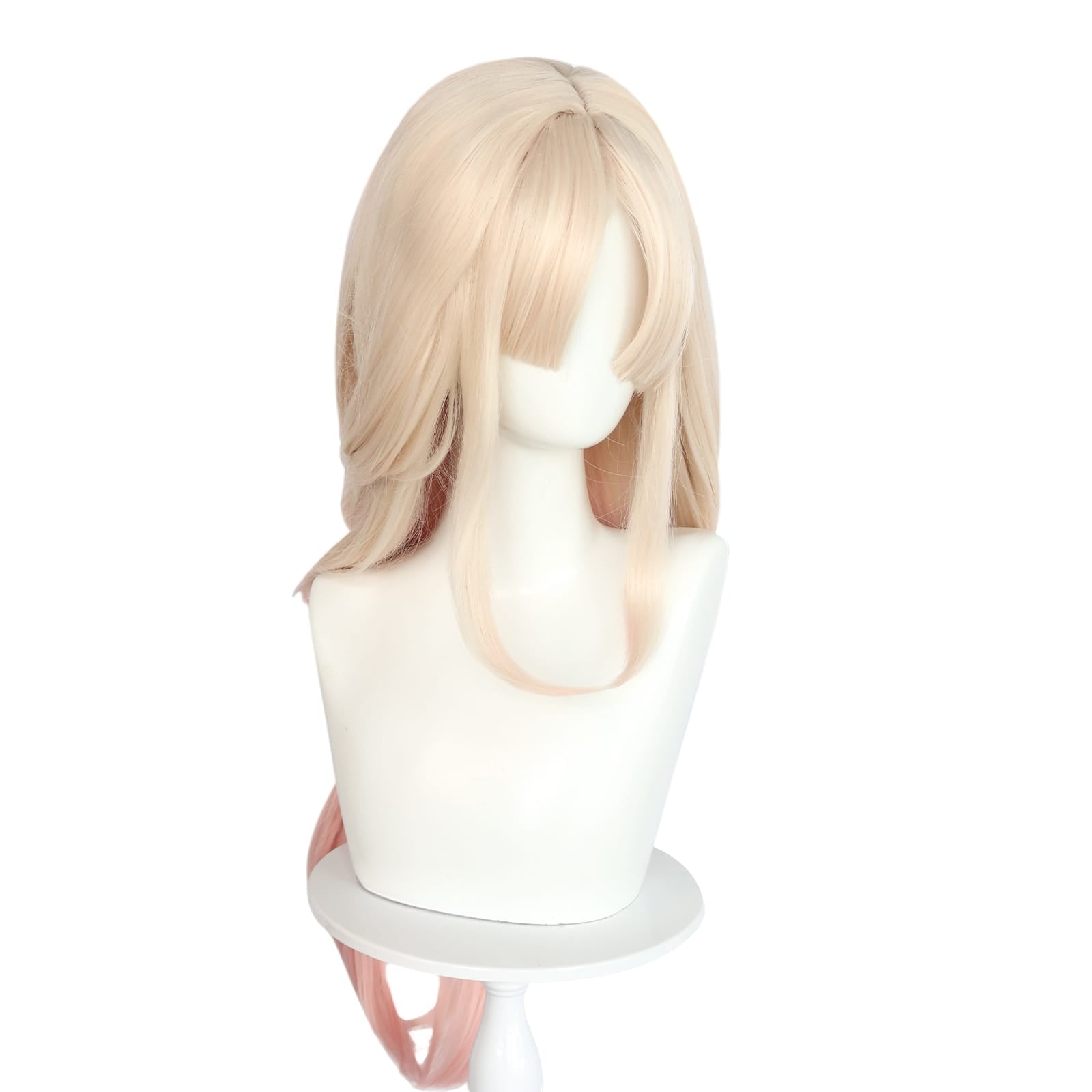 White Smoke Kurumi (Tsuchimikado) Cosplay Wig - Naraka: Bladepoint (Orange/Brown Braid) (FEVERCOS)