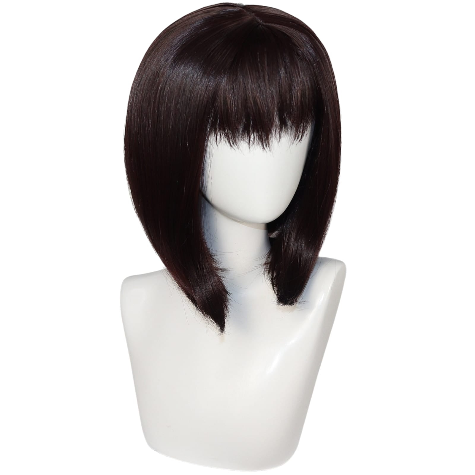 White Smoke Haruko Akagi Cosplay Wig - Slam Dunk (Black Bob) (FEVERCOS)